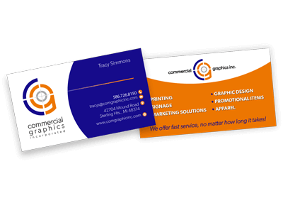 Business Card for Metro Detroit print shop