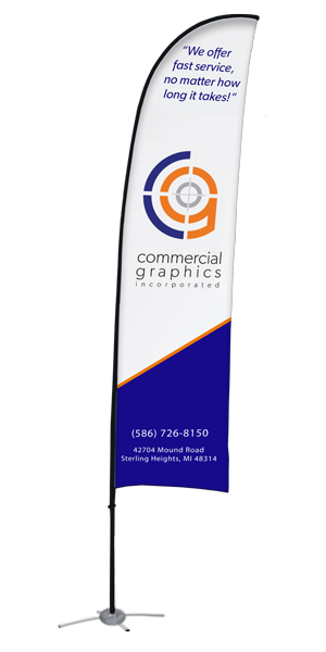 Marketing Flag with company logo