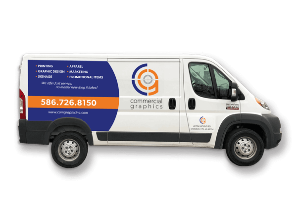 Vehicle Graphics on company van, Commercial Graphics