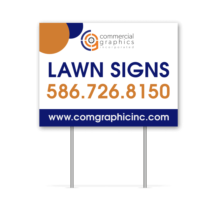 Lawn Sign Advertisement for Commercial Graphics