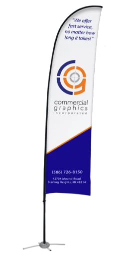 Marketing Flag with company logo